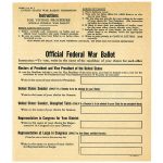 Image of the Federal War Ballot used in 1944