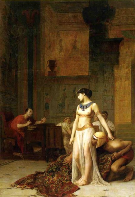 Cleopatra and Caesar, (1866) painted by Jean-Leon Gerome